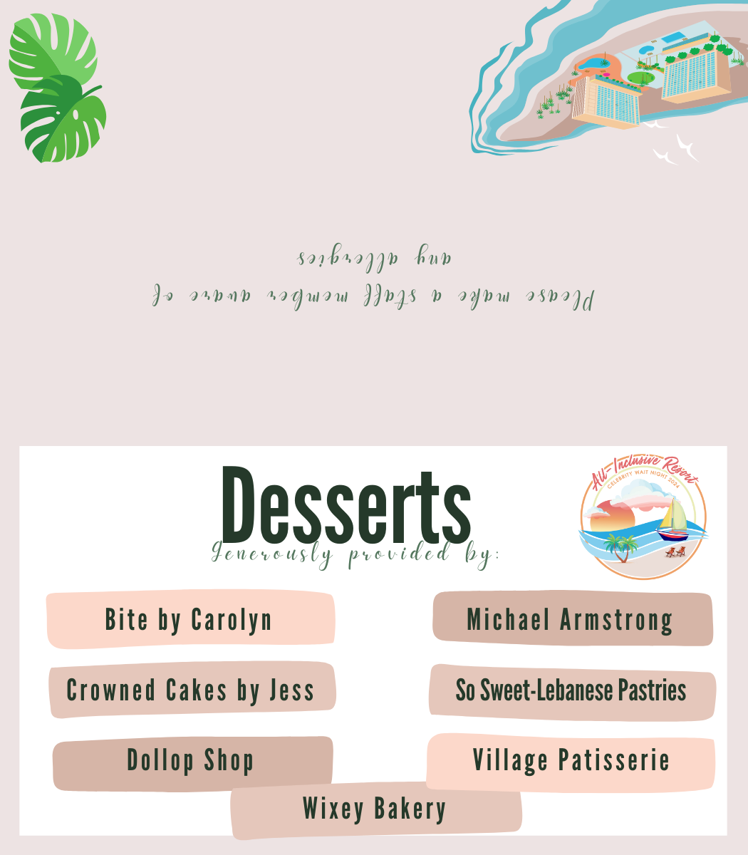 Desserts Provided By