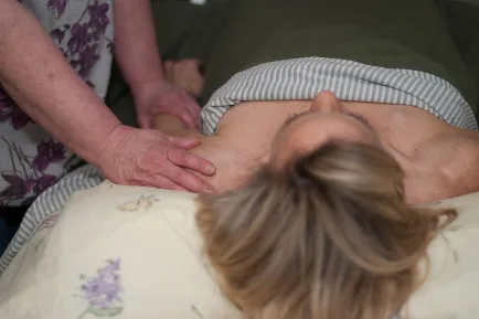 An individual getting a massage